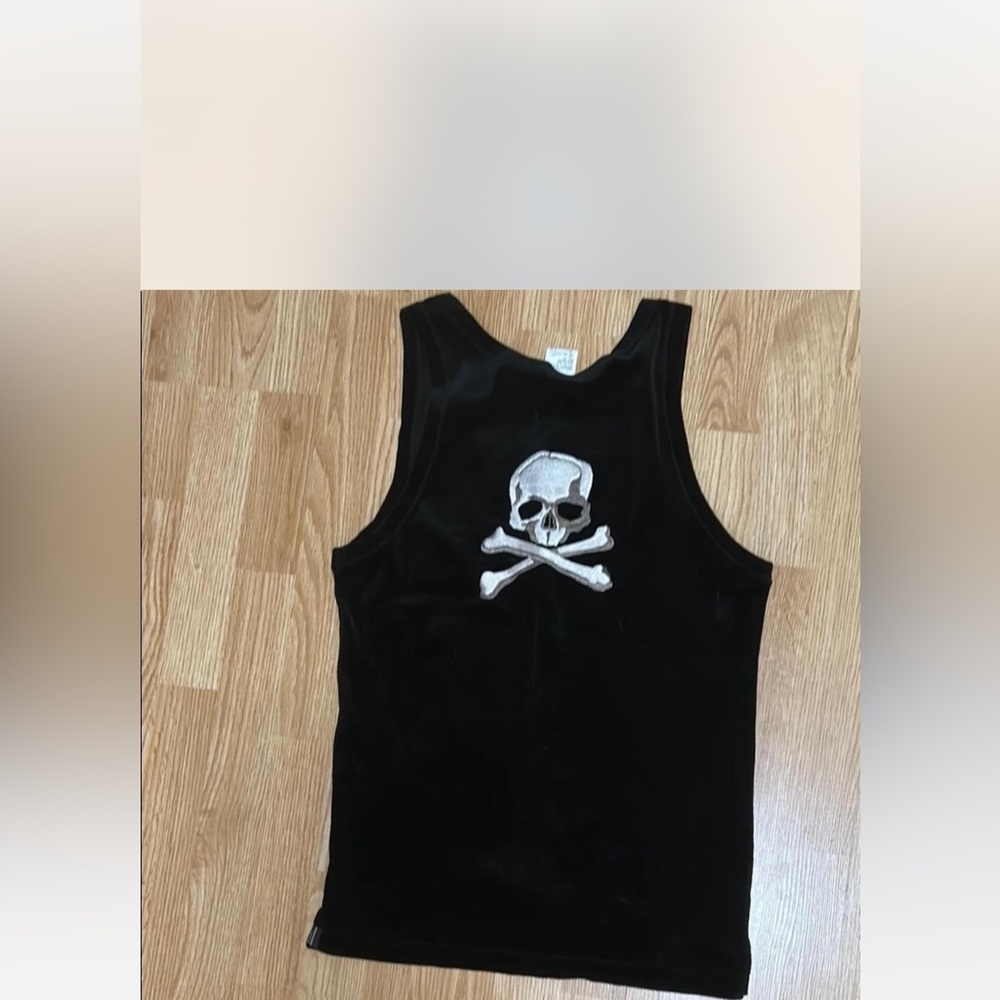 Mastermind Japan Black Tank Top with Skull Design